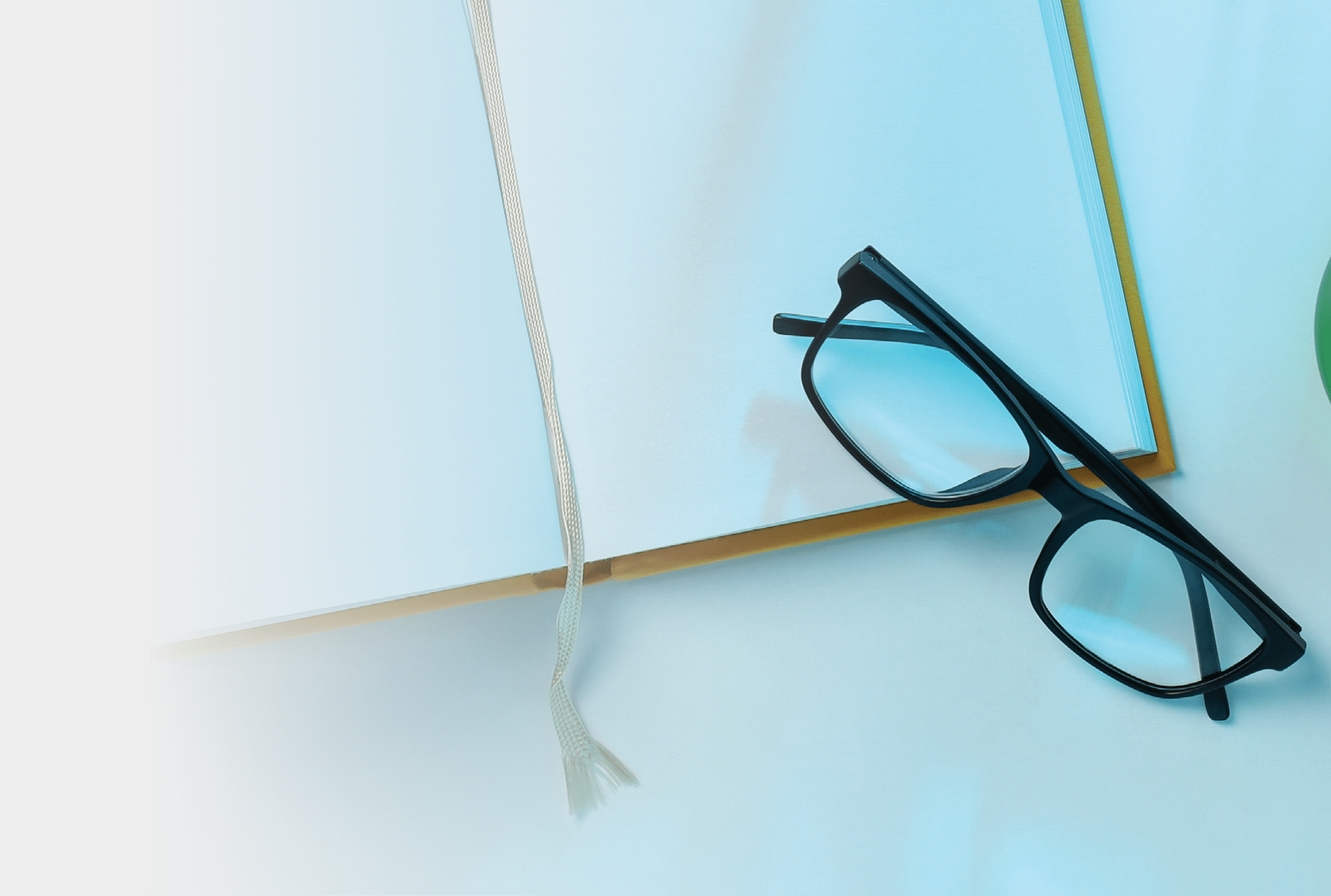 Books with chemical test tubes on the table